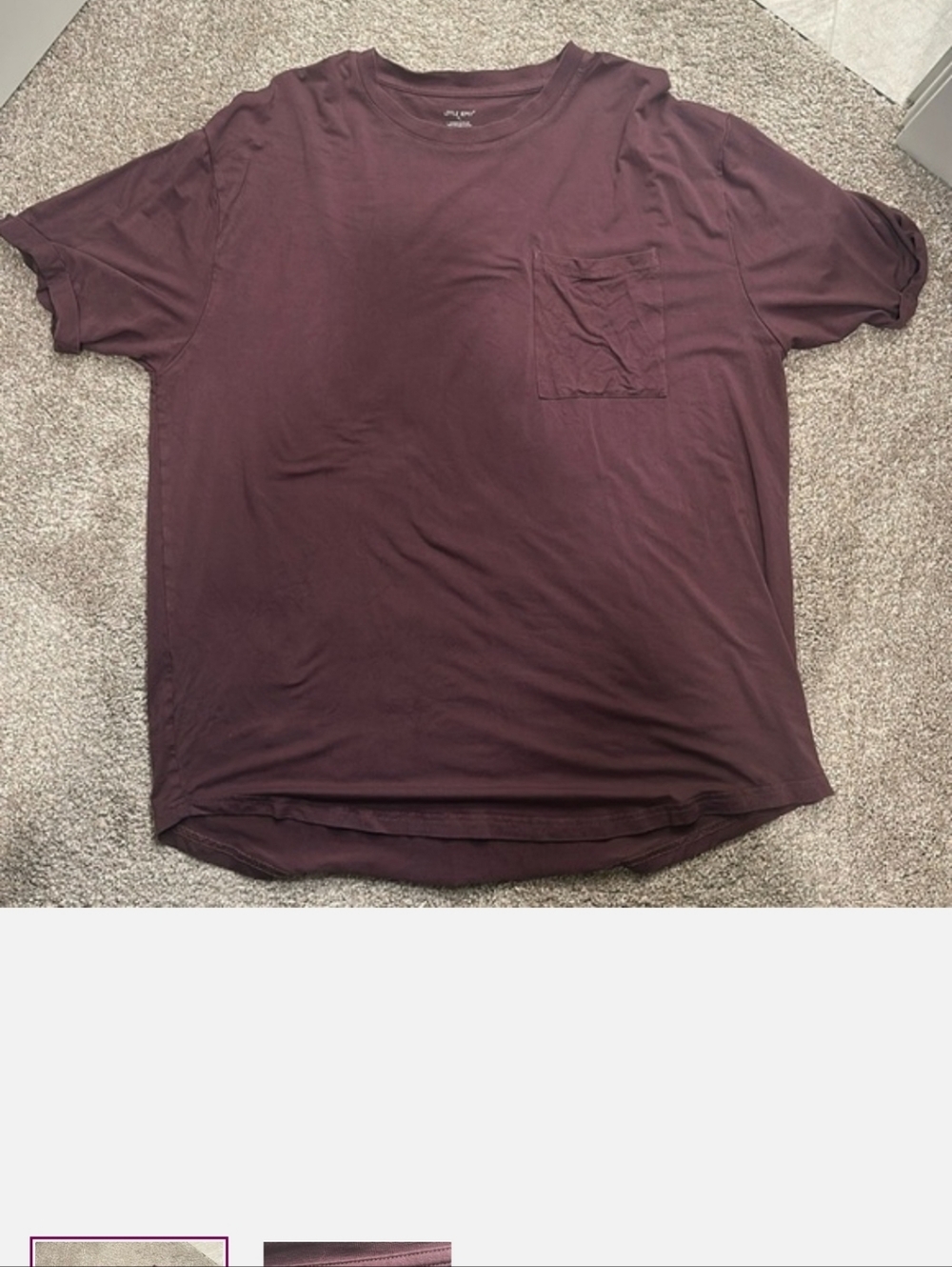 Little Bipsy bamboo pocket tee. Huckleberry color